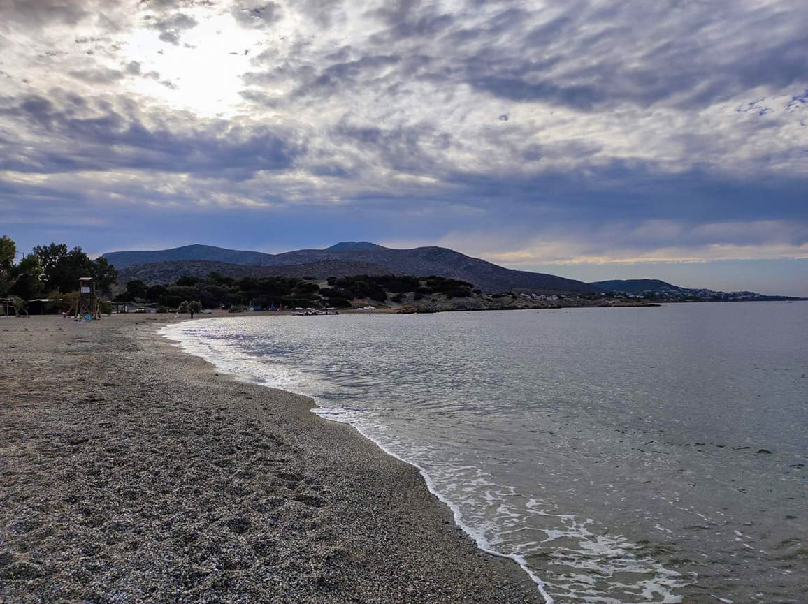Φθινοπωρινό τοπίο από το σημερινό μου κολύμπ.